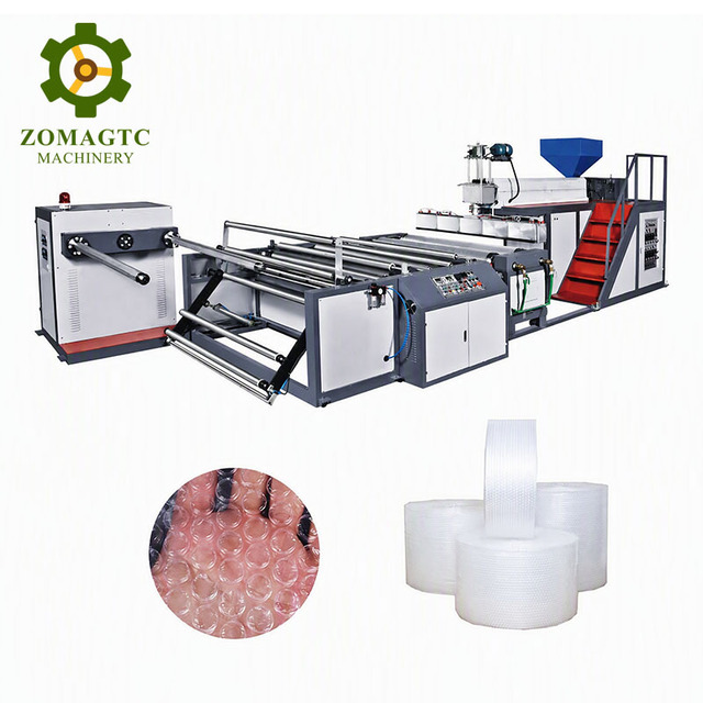 Automatic Plastic Bubble Wrap Film Roll Extruder Inner Bubble Liner Express Packaging Solar Cover Air Bubble Film Making Machine