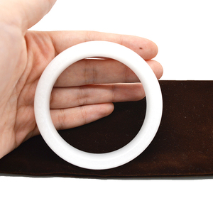 Classico delle donne di <span class=keywords><strong>Giada</strong></span> Del Braccialetto Del Braccialetto bianco Naturale A Mano Braccialetti di <span class=keywords><strong>Giada</strong></span> Giadeite Della Pietra Preziosa Braccialetto di <span class=keywords><strong>Giada</strong></span> - Product Image 4