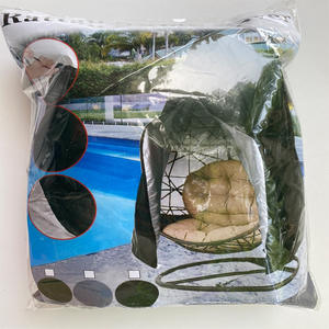 210D Black Outdoor Swing <b>Chair</b> Eggshell with Waterproof Rattan Patio and Garden Furniture <b>Cover</b> - Product Image 1