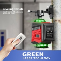 Niveau laser 360° pour la construction, haute qualité, horizontal et vertical, niveau laser 4D 16 lignes