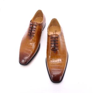 Scarpe <span class=keywords><strong>Eleganti</strong></span> Oxford di Lusso Fatte a Mano con Motivo, in Pelle, <span class=keywords><strong>Stringate</strong></span>, da <span class=keywords><strong>Uomo</strong></span>, per Cerimonie e Matrimoni, Taglie 39-46 - Product Image 4