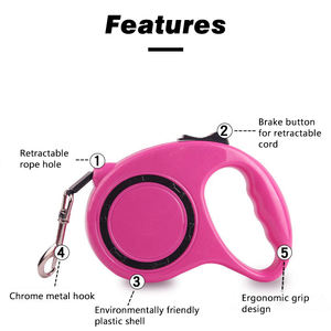 ई-थोक पालतू बहु-रंग 3 मीटर 5 मीटर रिट्रेटेबल आउटडोर आसान नियंत्रण प्रमाण से बच नहीं - Product Image 3