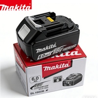 Batterie lithium-ion professionnelle Makita 18V 6.0Ah BL1860B en boîte colorée pour outils Makita LXT, durée de vie double, batterie de remplacement