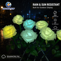 Lumière LED extérieure commerciale 24V en forme de rose, étanche IP65, éclairage paysager pour la décoration de jardin