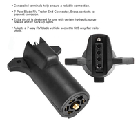 Amerikanischer 7-Wege-Blade-zu-5-Pin-Flachanhänger-Adaptersteckerkonverter 7-Wege zu 5-Wege für LKWs RVs Cars Boats