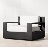 Ensemble de canapés d'extérieur modernes de luxe en aluminium, imperméables, pour hôtel, villa, balcon, jardin