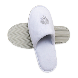 Sang trọng màu trắng sang trọng san hô lông cừu Spa S Dép bán buôn Spa đánh <span class=keywords><strong>saxon</strong></span> đóng ngón chân thêu logo Dép dùng một lần - Product Image 4