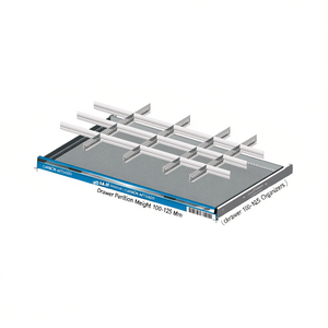 Ensemble de matériaux de séparation pour tiroirs Fami 64x36, hauteur frontale 100-125 mm, organiseurs de tiroirs - Product Image 3
