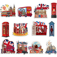 Aimant de réfrigérateur en résine personnalisé avec l'indispensable carte du Royaume-Uni, drapeau britannique 3D, Londres, Big Ben, souvenir touristique, aimant d'usine