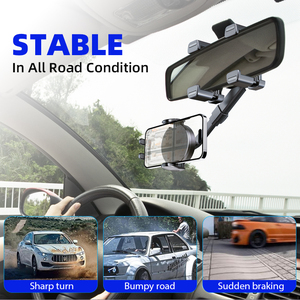 Phổ Clip điện thoại di động chủ chiếu hậu tự động tiện dụng halterung Rear View Gương điện thoại chủ cho xe chân đế cho điện thoại di động - Product Image 5