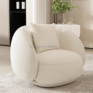 <span class=keywords><strong>Poltrona</strong></span> Singola da Salotto in Tessuto Teddy <span class=keywords><strong>Poltrona</strong></span> Lounge Moderna da Relax - Product Image 1