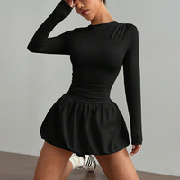 Robe Courte en Laine Peignée Personnalisée OEM pour l'Automne, Coupe Ajustée, Manches Longues, Fabrication en Usine