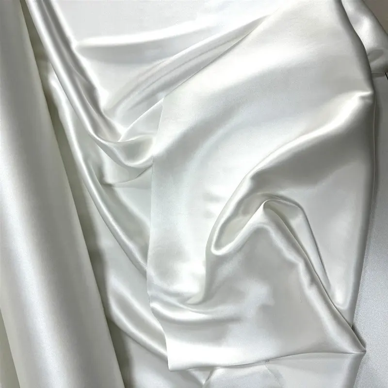 डबल साटन बुनाई 100% रेशम चमकदार और दोनों तरफ मुलायम 36 मिमी रेशम साटन शादी की पोशाक के लिए दो तरफा शहतूत रेशम कपड़े
