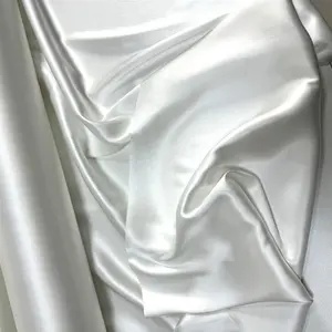Tenun Satin ganda 100% sutra berkilau dan lembut di kedua sisi 36mm sutra satin dua sisi kain sutra murbei untuk gaun pernikahan