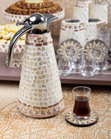Ensemble de service de luxe pour café et douceurs arabes pour le Ramadan et l'Aïd – Décoration élégante pour fête du Moyen-Orient pour l'Aïd Moubarak