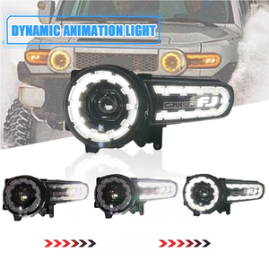 פנס ראשי LED חדש 12V ו-DRL 10000 לומן 5000K Plug&Play שדרוג דינמי עבור FJ Cruiser 2007-2020 - Product Image 2
