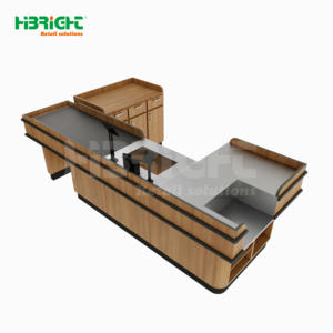 رف عرض خشبي فاخر مزدوج الجوانب متين للسوبر ماركت، رف خضروات - Product Image 5