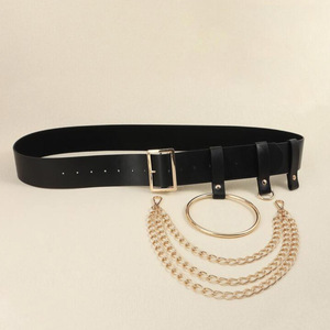 <span class=keywords><strong>Ceinture</strong></span> punk à anneaux, rivets métalliques dorés, chaîne de taille, accessoires pour femmes, <span class=keywords><strong>ceinture</strong></span> en cuir personnalisée, <span class=keywords><strong>ceinture</strong></span> enveloppante en forme de O - Product Image 2