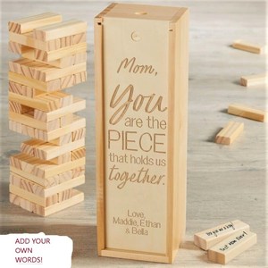 Équilibrage bâtiment blocs empilables fête boissons jeu jouets tour de tumbling blocs en bois <span class=keywords><strong>livre</strong></span> d'or décoration de mariage cadeaux - Product Image 5