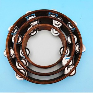 Wholesale 4/6/8/10 Inch Single-Row Wooden Tambourine Orff Percussion Instrument Musical <b>Hand</b> <b>Drum</b> Musical Toy for Kids Playing - Product Image 2
