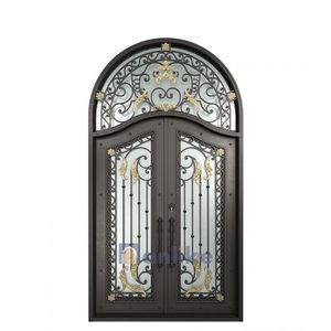 <span class=keywords><strong>Porte</strong></span> <span class=keywords><strong>d</strong></span>'<span class=keywords><strong>entrée</strong></span> principale extérieure en fer forgé galvanisé en arc pour villa, <span class=keywords><strong>d</strong></span>écoration antique, sécurité - Product Image 3