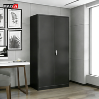 Armoire de classement de bureau moderne en acier noir avec rangement sécurisé pour documents, idéale pour la maison, le bureau, l'école et l'atelier