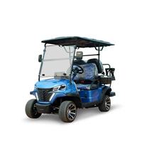 Voiturette de golf électrique tout-terrain robuste 4 places avec pneus tout-terrain, véhicule de patrouille, 48V, certifiée CE, autonomie 90 km