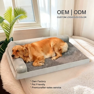 Divano per Cani in Peluche con Motivo Solido, Stile Moderno, Quattro Stagioni, Sfoderabile e Lavabile, Ortopedico, Durevole, Vendita Diretta dalla Fabbrica - Product Image 1