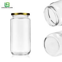 Bocaux de conservation pour aliments 100ml / 150ml / 200ml – Petits bocaux ronds en verre pour cornichons avec couvercle