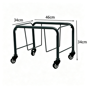 Chariot de courses robuste pour supermarché, grande capacité 340L, roulettes pivotantes silencieuses, chariot d'épicerie pour usage commercial, kit complet - Product Image 4