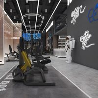Service de conception personnalisée de salle de sport à domicile, plan de mise en espace pour petite salle de fitness dans un garage, projet de design d'intérieur intelligent pour salle de sport résidentielle