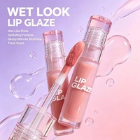 Gloss à lèvres hydratant liquide végétalien à marque privée, maquillage léger longue tenue, waterproof, blush et gloss à lèvres en gros