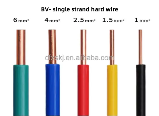 سلك 60227IEC01 BV سلك عزل نحاسي صلب 2.5 مم سلك كابل كهربائي