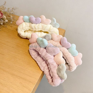 Diadema de Felpa para <span class=keywords><strong>Maquillaje</strong></span>, Suave y Cómoda, de Franela y Coral, Multicolor, para Lavar la Cara, Cuidado de la Piel, Yoga y Spa - Product Image 4