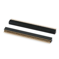 Connecteur femelle DIP à double rangée 180 degrés 2*1P-2*50P pour carte PCB, SMT SMD THT, pas de broches 1.27, 2.54, 1.0, 2.0 mm