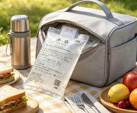 Pochette isotherme réutilisable de 200 ml, résistante aux perforations, pour boîte à lunch, livraison à emporter et sacs isothermes de pique-nique
