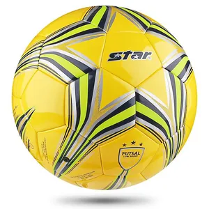 Cucitura a macchina di alta qualità a forma di stella PU taglia 5 Match Football con pallone da calcio a 3 colori