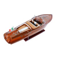 B085 - Modèle de bateau à moteur de luxe en bois Riva Aquarama peint à la main en cèdre pour décoration et exposition nautique