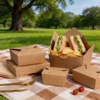 Bol en papier kraft écologique de luxe de 32 oz, biodégradable et recyclable, récipient alimentaire jetable, impression personnalisée pour les restaurants