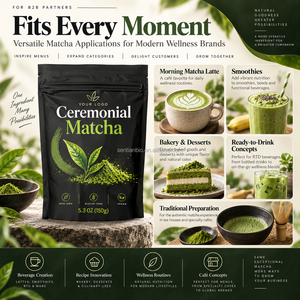Poudre de Matcha Cérémonial 150g 5.3oz Végétalien Sans Gluten Sans OGM Mélange de Thé Vert pour Latte Smoothie Vente en Gros Marque Privée - Product Image 2