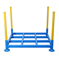 Étagères de stockage industrielles en fil d'acier durable Yuge, empilables, pour entrepôt, avec protection contre la corrosion, insert de tuyau