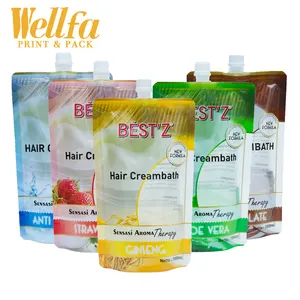 BPA Custom Color Print Shampoo Pouch Plastic Liquid Bag For Wash Supplies Stand Up Pouch With Spout