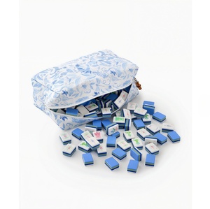 Tuiles en acrylique bleues de luxe personnalisées, jeu de <span class=keywords><strong>mahjong</strong></span> américain à 4 couches de 160 cartes pour adultes, cadeau - Product Image 6