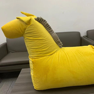 Sedia a <span class=keywords><strong>sacco</strong></span> a <span class=keywords><strong>sacco</strong></span> per bambini con cavallo giallo adorabile su misura per bambini - Product Image 2