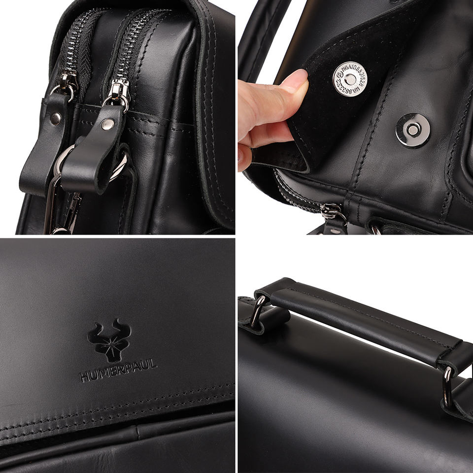 HUMERPAUL Vintage Waterproof Leather Crossbody Bag product view