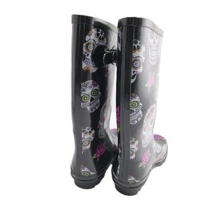 <span class=keywords><strong>Bottes</strong></span> <span class=keywords><strong>de</strong></span> <span class=keywords><strong>pluie</strong></span> en caoutchouc pour femme, nouveau Design <span class=keywords><strong>de</strong></span> mode Unique, imprimé crâne, Offre Spéciale - Product Image 5
