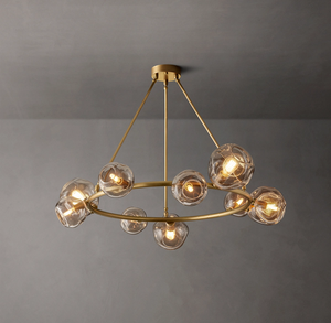 Lampadario Moderno Nordico a Bolle, Bellissimo Lampadario da Interno per Sala da Pranzo e <span class=keywords><strong>Soggiorno</strong></span>, Lampada a Sospensione Rotonda in Vetro di Design Moderno - Product Image 3