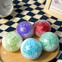 Vente en gros de petites balles anti-stress bleues croquantes de 6 cm, jouet anti-stress à remontée lente, jouet sensoriel pour soulager le stress, unisexe