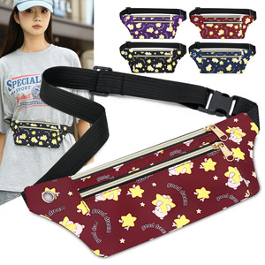 Women's Waist Bag Double Zipper Pockets Cartoon Print Portable Outdoor Chest Bag For Everyday Use - Product Image 1