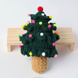 สินค้ามาใหม่ ชุดทำต้นคริสต์มาสแบบถักไหมพรม วัสดุทำจากผ้าขนสัตว์  งานแฮนด์เมด  ดอกไม้ประดิษฐ์ถักโครเชต์  ของตกแต่งต้นไม้สำหรับเทศกาลคริสต์มาส - Product Image 5